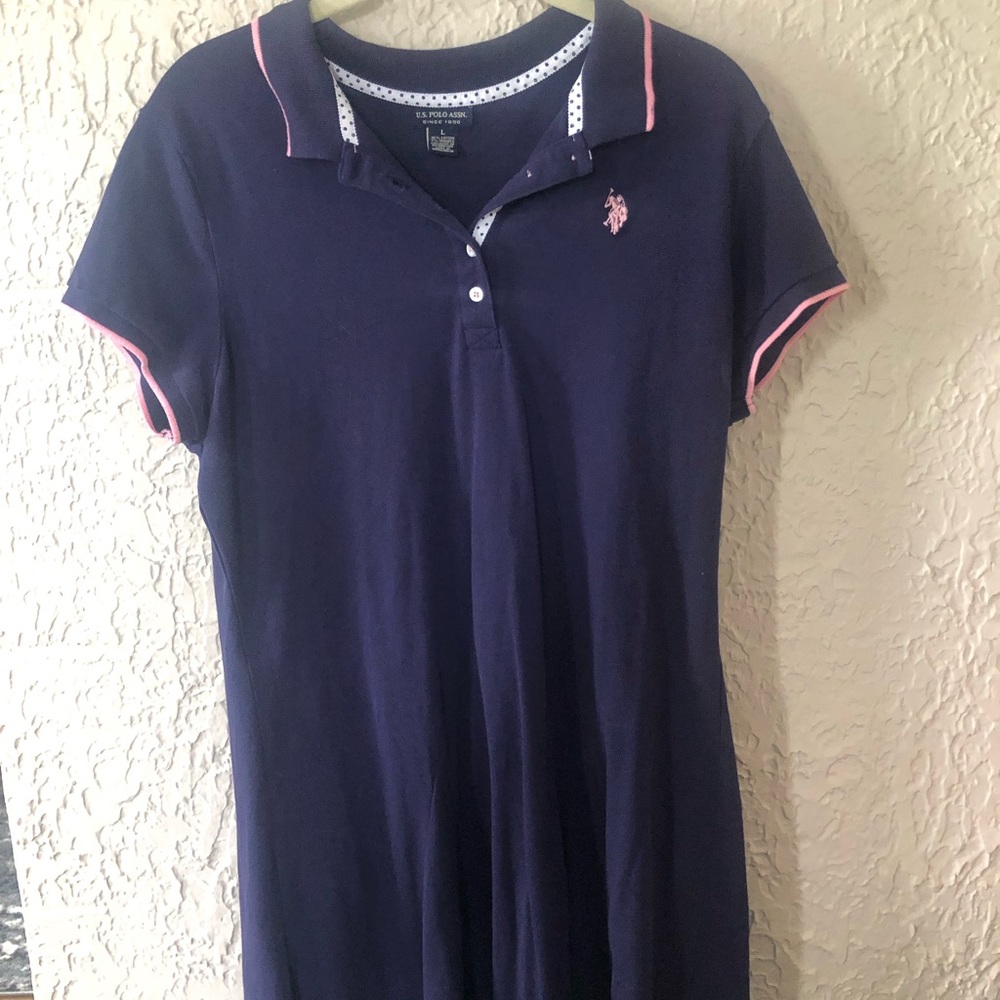 Navy Blue Polo Dress